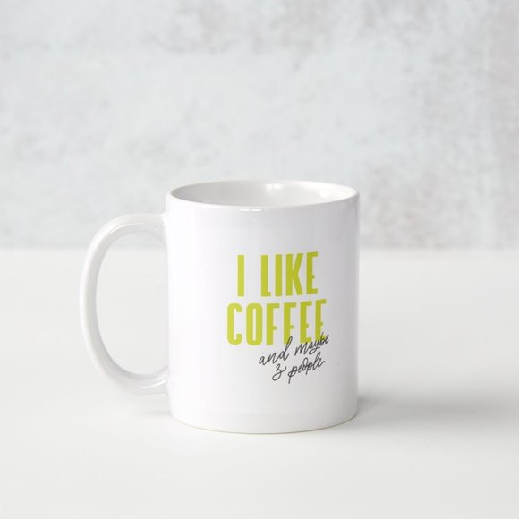 I LIKE COFFEE White Mug 11 oz. NWT - Picture 2 of 4